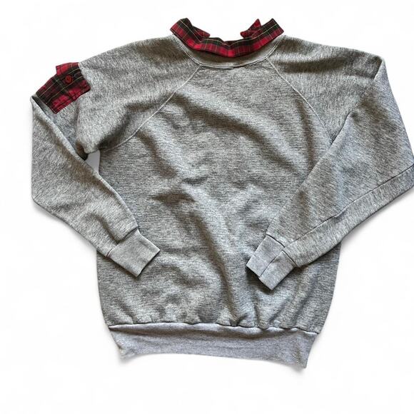 Vintage Pannill USA Scottie Dog Christmas Sweatshirt  L Plaid Holiday Pullover - Picture 3 of 6